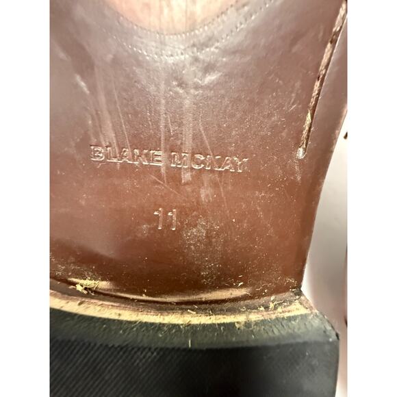 Blake McKay Brown Leather Penny Loafers Classic Dress Shoes Men’s 11 main image 8